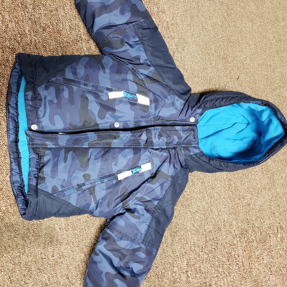 Boys blue camo coat